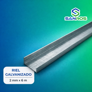 Riel Galvanizado 2 mm × 6 m